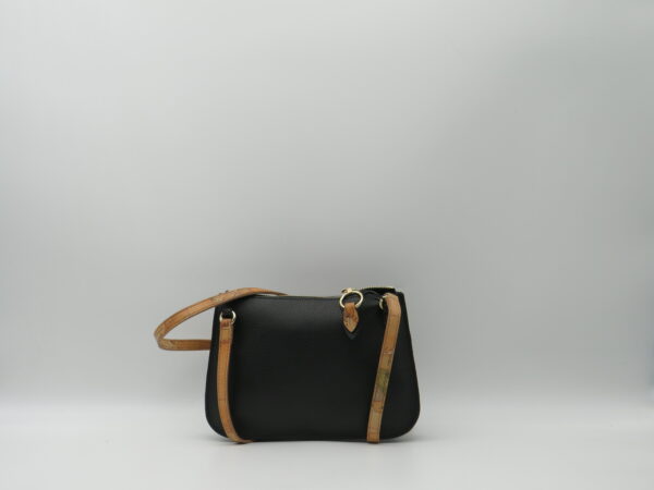 ALVIERO MARTINI 1'CLASSE TRACOLLA PICCOLA IN PELLE NERA+GEO - immagine 3