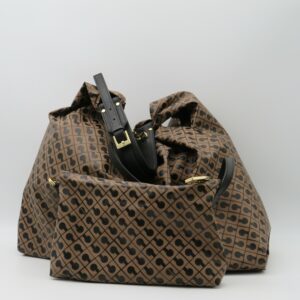 GHERARDINI "AMAZZONIA"SOTTOBRACCIO+POCHETTE SOFTY MARRONE