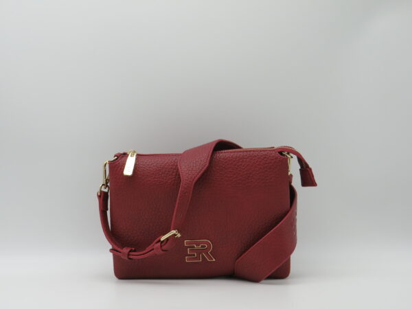 ERMANNO FIRENZE TRACOLLA 3 SOFFIETTI ECOPELLE BORDEAUX