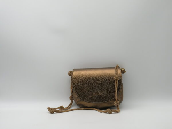 M-BRC TRACOLLINA IN PELLE BRONZO E STRASS
