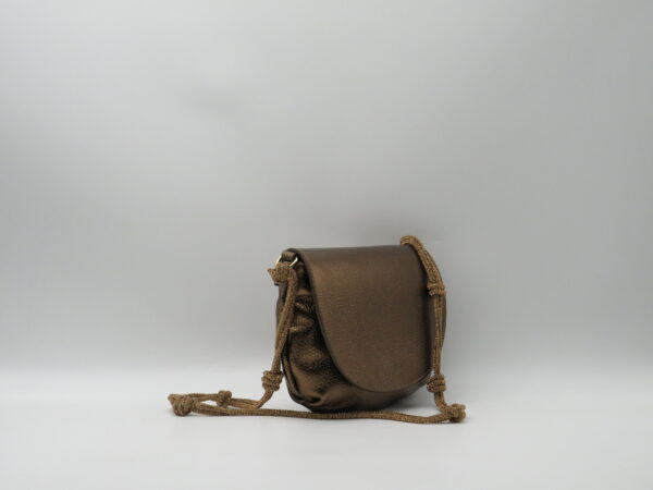 M-BRC TRACOLLINA IN PELLE BRONZO E STRASS - immagine 2