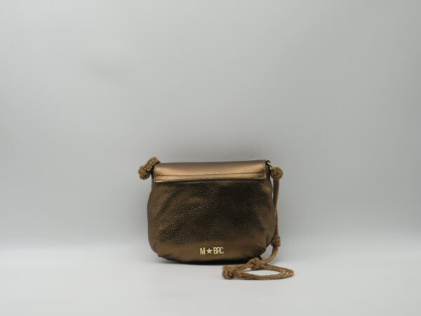 M-BRC TRACOLLINA IN PELLE BRONZO E STRASS - immagine 3