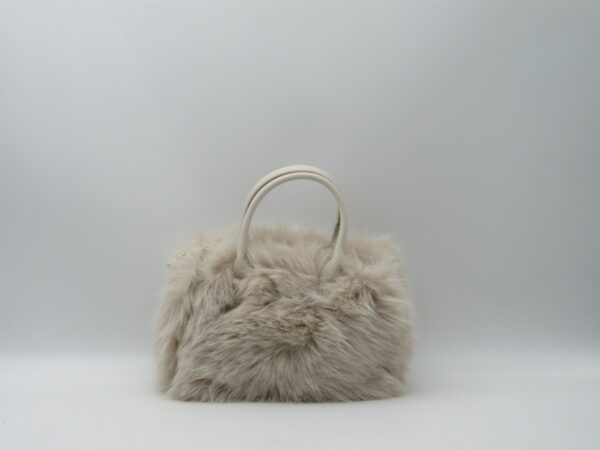 M-BRC BORSA PICCOLA A MANO ECOPELLICCIA BEIGE