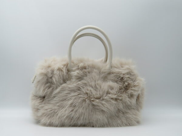 M-BRC BORSA MEDIA MANO/TRACOLLA ECO PELLICCIA BEIGE