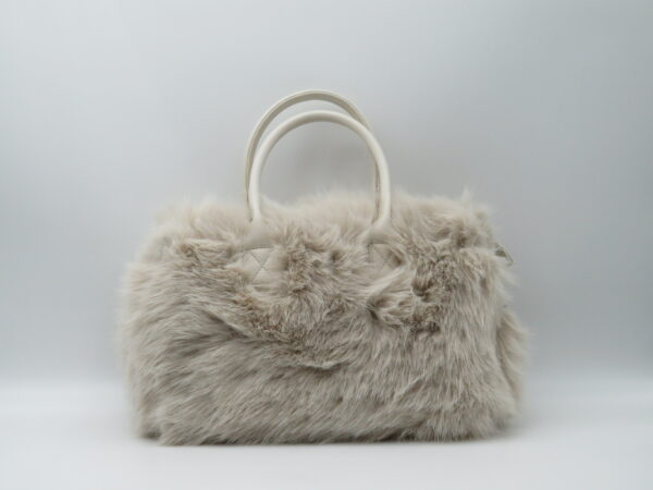 M-BRC BORSA MEDIA MANO/TRACOLLA ECO PELLICCIA BEIGE - immagine 3
