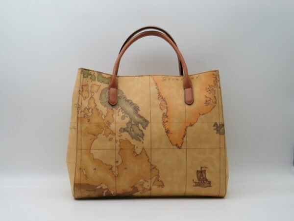ALVIERO MARTINI 1'CLASSE BORSA MANO/TRACOLLA GEO CLASSIC E PELLE CUOIO - immagine 3