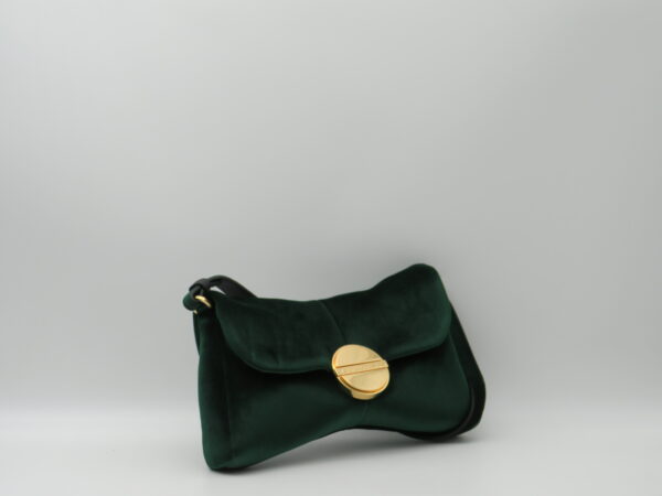 BORBONESE FIOCCO MEDIA VELLUTO VERDE ALLORO - immagine 2