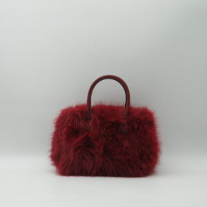 M-BRC MASSIMO BRACCIALINI BORSA PICCOLA MANO/TRACOLLA ECO PELLICCIA BORDEAUX