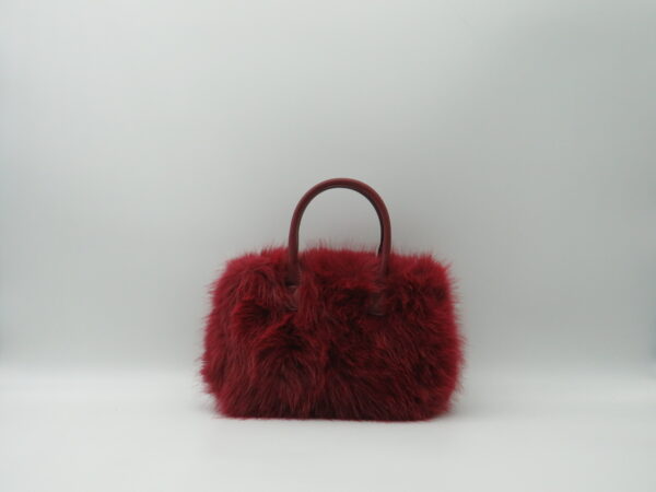 M-BRC MASSIMO BRACCIALINI BORSA PICCOLA MANO/TRACOLLA ECO PELLICCIA BORDEAUX