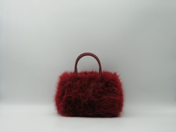 M-BRC MASSIMO BRACCIALINI BORSA PICCOLA MANO/TRACOLLA ECO PELLICCIA BORDEAUX - immagine 3