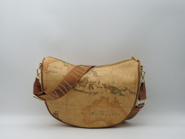 ALVIERO MARTINI 1'CLASSE TRACOLLA STONDATA MEDIA ZIP FRONTALE GEO CLASSIC - immagine 3