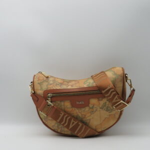 ALVIERO MARTINI 1'CLASSE TRACOLLA STONDATA PICCOLA ZIP FRONTALE GEO CLASSIC