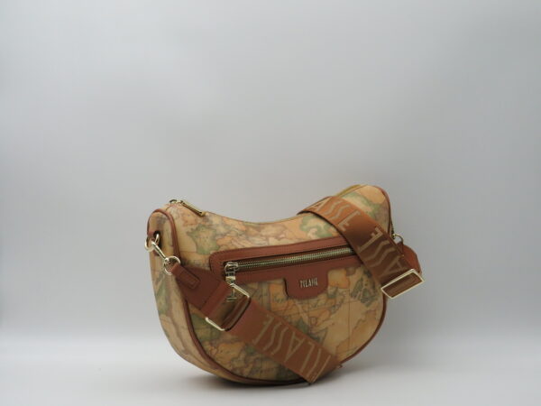 ALVIERO MARTINI 1'CLASSE TRACOLLA STONDATA PICCOLA ZIP FRONTALE GEO CLASSIC - immagine 2