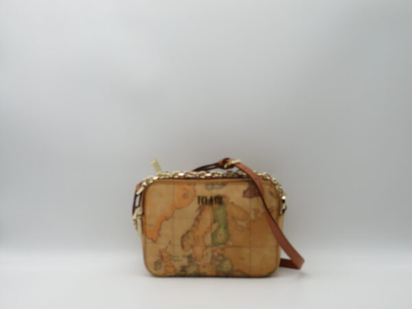 ALVIERO MARTINI 1'CLASSE TRACOLLA PICCOLA DOPPIA ZIP GEO CLASSIC