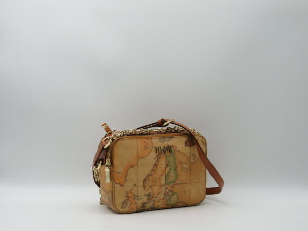 ALVIERO MARTINI 1'CLASSE TRACOLLA PICCOLA DOPPIA ZIP GEO CLASSIC - immagine 2