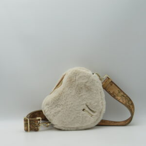 ALVIERO MARTINI 1'CLASSE TRACOLLA CUORE ECOPELLICCIA BEIGE+ GEO