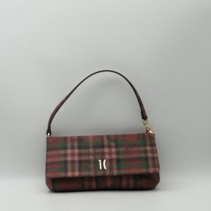 ALVIERO MARTINI 1'CLASSE SOTTOBRACCIO CON PATTA TARTAN ROSSO ACERO