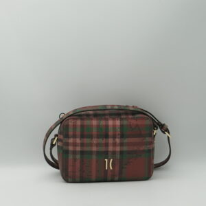 ALVIERO MARTINI 1'CLASSE TRACOLLA PICCOLA GEO TARTAN ROSSO ACERO