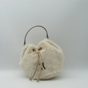 ALVIERO MARTINI 1'CLASSE SECCHIELLO MANO/TRACOLLA ECOPELLICCIA BEIGE+GEO