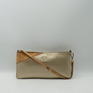 ALVIERO MARTINI 1'CLASSE POCHETTE/SOTTOBRACCIO ECOSAFFIANO PLATINO + GEO