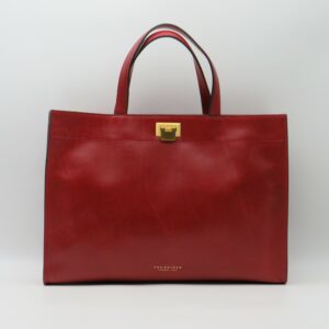 THE BRIDGE CARTELLA CON TRACOLLA GRANDE IN PELLE ROSSO