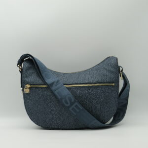 BORBONESE LUNA BAG PICCOLA JET BLU LAPIS