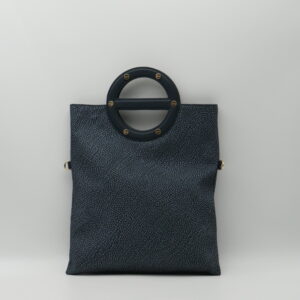 BORBONESE BORSA MANO/TRACOLLA JET BLU LAPIS+BORCHIE