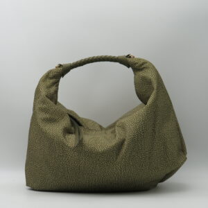 BORBONESE HOBOBAG MEDIA JET VERDE OLIVA