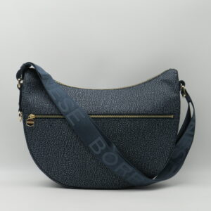 BORBONESE LUNA BAG MEDIA JET BLU LAPIS