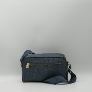 BORBONESE TRACOLLA PICCOLA RETTANGOLARE JET BLU LAPIS