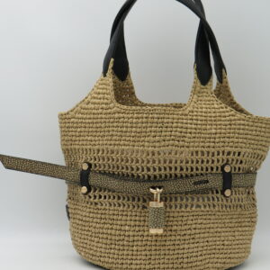 BORBONESE SECCHIELLO PAGLIA CINTURA CAMOSCIO LINEA IDENTITY