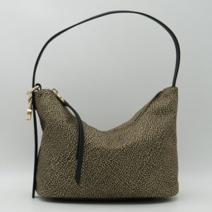 BORBONESE SOTTOBRACCIO MEDIO JET MARRONE+NERO