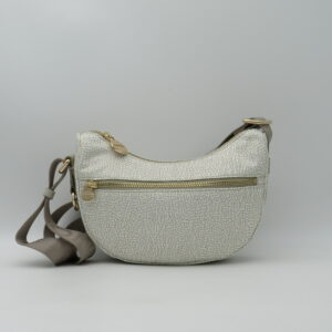 BORBONESE LUNA BAG MINI JET BIANCO COTONE
