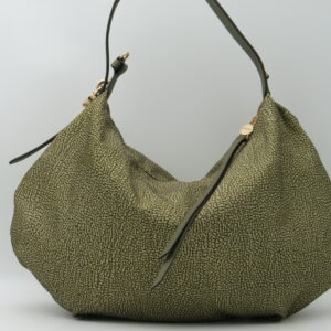 BORBONESE BORSA SOTTOBRACCIO MEDIA VERDE OLIVA