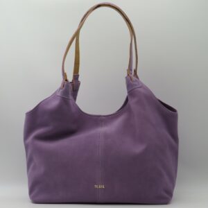 ALVIERO MARTINI 1'CLASSE SHOPPING IN PELLE CAMOSCIO LILLA