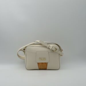 ALVIERO MARTINI 1'CLASSE TRACOLLA PICCOLA BIANCO AVORIO+GEO