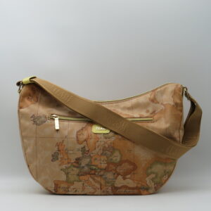 ALVIERO MARTINI 1'CLASSE MEZZALUNA MEDIA GEO GOMMATO + PELLE GIALLO PASTELLO