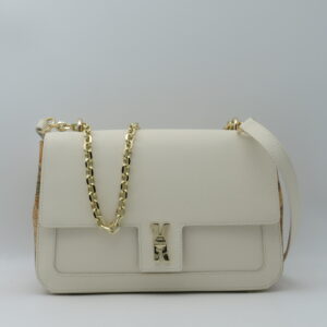 ALVIERO MARTINI 1'CLASSE SOTTOBRACCIO/TRACOLLA MEDIO CON PATTA BIANCO AVORIO+GEO