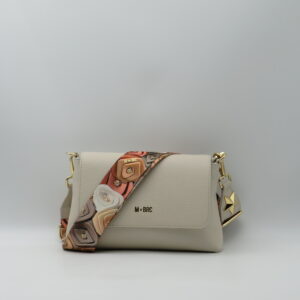 M-BRC MASSIMO BRACCIALINI TRACOLLA PICCOLA CON PATTA PELLE AVORIO