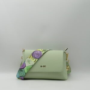 M-BRC MASSIMO BRACCIALINI TRACOLLA PICCOLA CON PATTA IN PELLE VERDE ACQUA