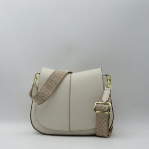 GIANNI CHIARINI HELENA PICCOLA  IN PELLE MARTELLATA BIANCO MARMO