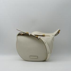 GIANNI CHIARINI SOTTOBRACCIO/TRACOLLA PICCOLO IN PELLE BIANCO MARMO