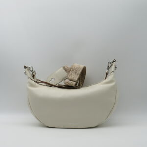 GIANNI CHIARINI SOTTOBRACCIO/TRACOLLA IN PELLE BIANCO MARMO