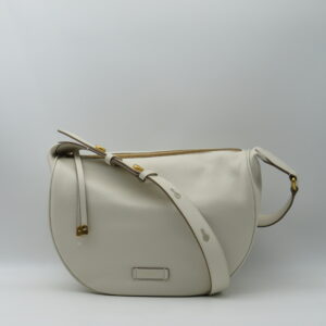 GIANNI CHIARINI SOTTOBRACCIO/TRACOLLA GRANDE IN PELLE BIANCO MARMO