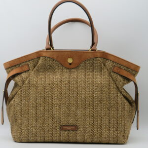 GIANNI CHIARINI SHOPPING GRANDE PAGLIA E CAMOSCIO BISCOTTO