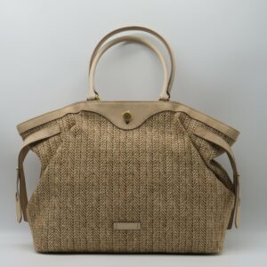 GIANNI CHIARINI SHOPPING GRANDE PAGLIA E CAMOSCIO SABBIA