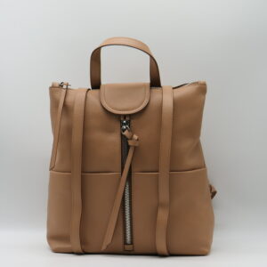 GIANNI CHIARINI ZAINO GRANDE RETTANGOLARE PELLE MARTELLATA CAMMELLO