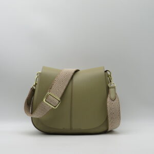 GIANNI CHIARINI TRACOLLA"HELENA" PICCOLA PELLE VERDE SALICE