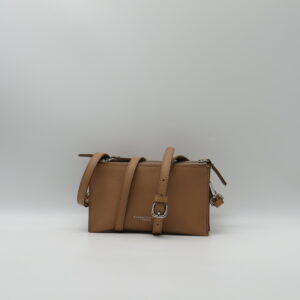 GIANNI CHIARINI TRACOLLA PORTACARTE 3 ZIP PELLE CAMMELLO