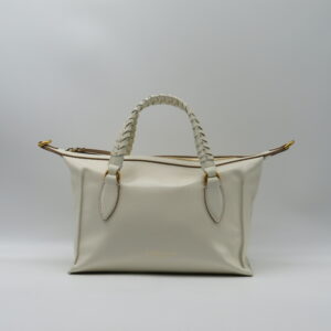 GIANNI CHIARINI BAULETTO MEDIO A MANO CON TRACOLLA PELLE BIANCO